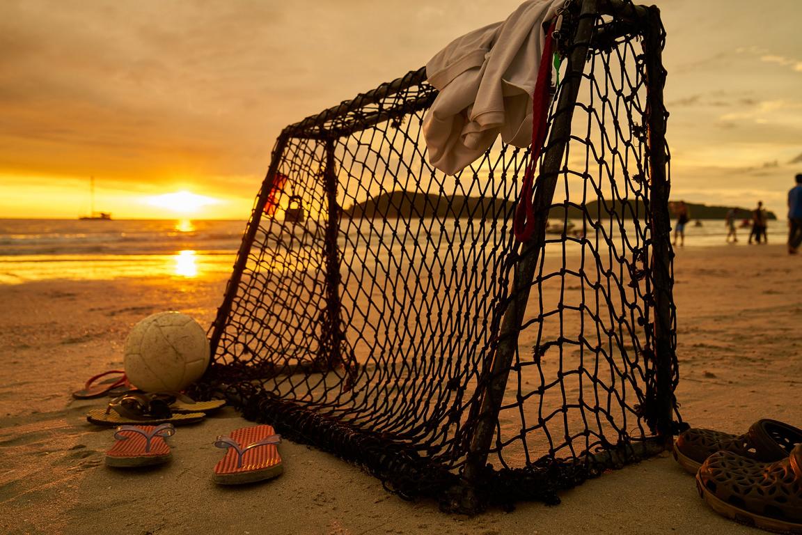 Fußball Strand Tor