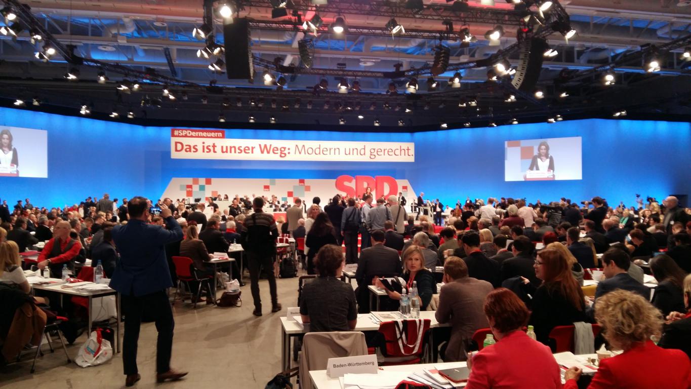 SPD-Parteitag Bild Podium