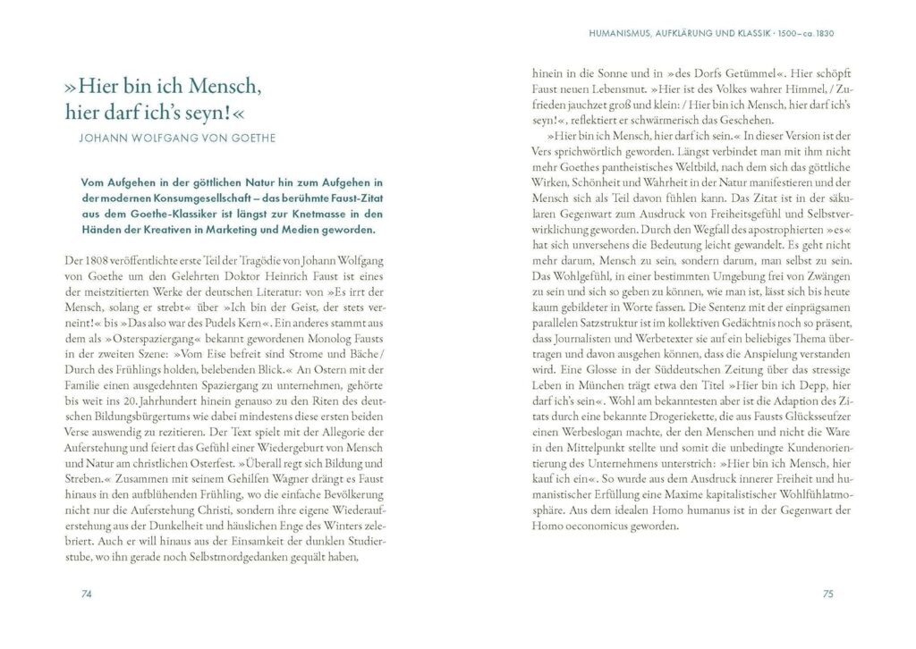 Leseprobe 100 berühmte Zitate: "Hier bin ich Mensch, hier darf ich's sein"